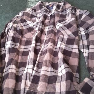 Black and white flannel 2XL mens